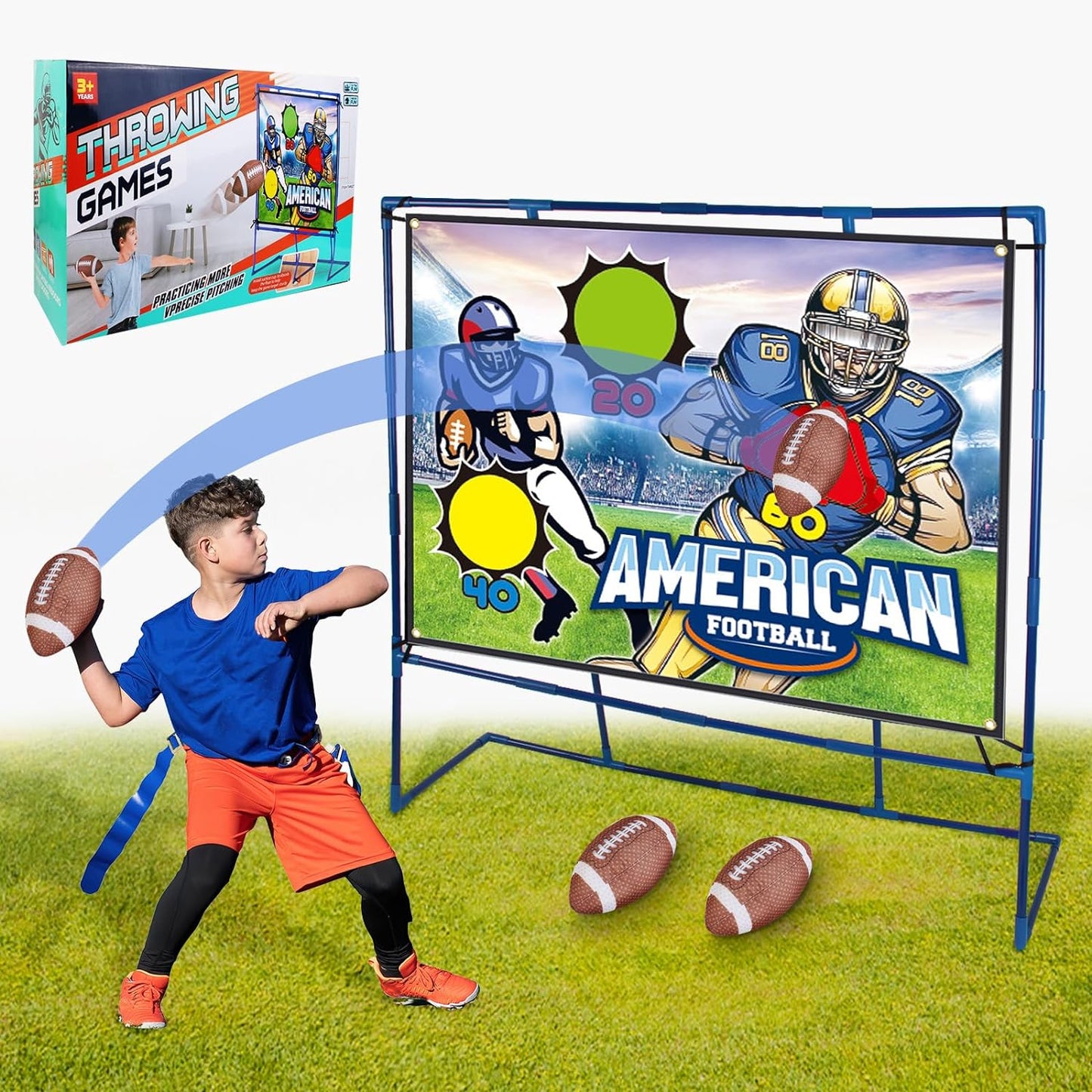 Kids Football Throwing Game - Family Fun!