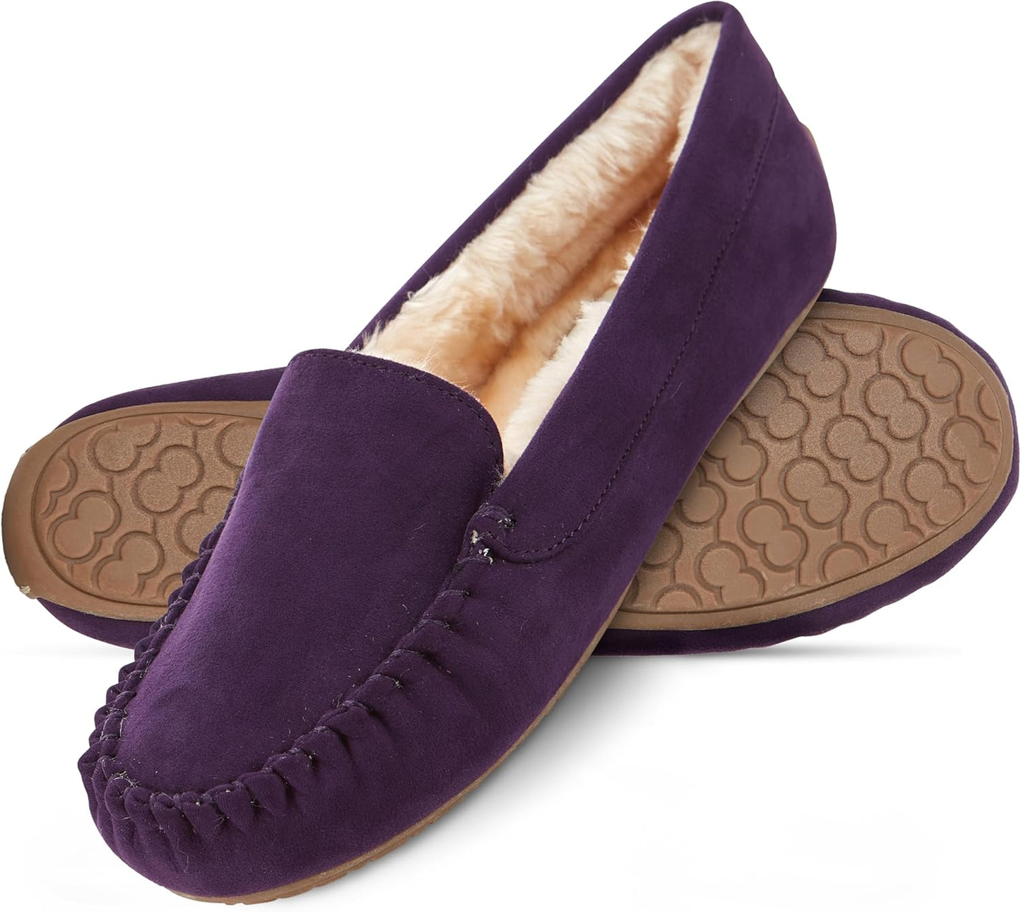 Floopi Women Slippers Moccasins with Cozy Memory Foam Comfort