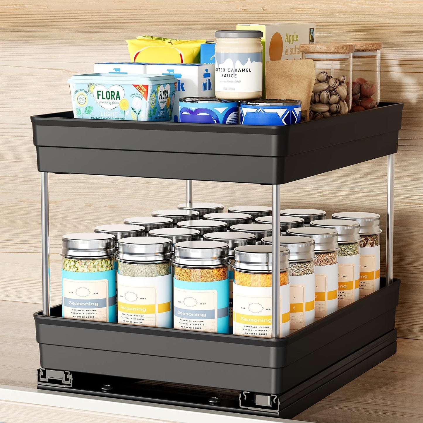 Nieifi Spice Organization for Cabinet - Vertical Rack Pull Out