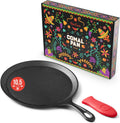 Uno Casa Cast Iron Comal Pan 10.5 in - Versatile Tortilla Skillet