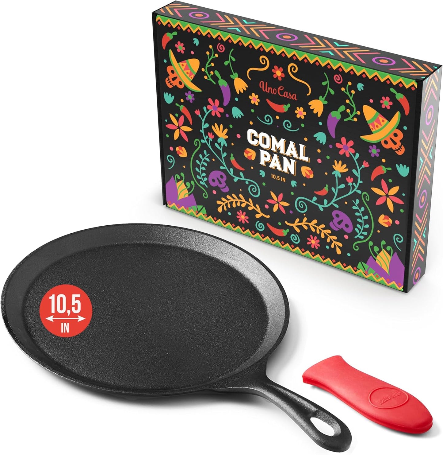 Uno Casa Cast Iron Comal Pan for Perfect Tortillas and More