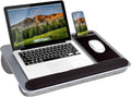Home Office Pro Lap Desk with Wrist Rest and Mouse Pad - Silver Carbon
