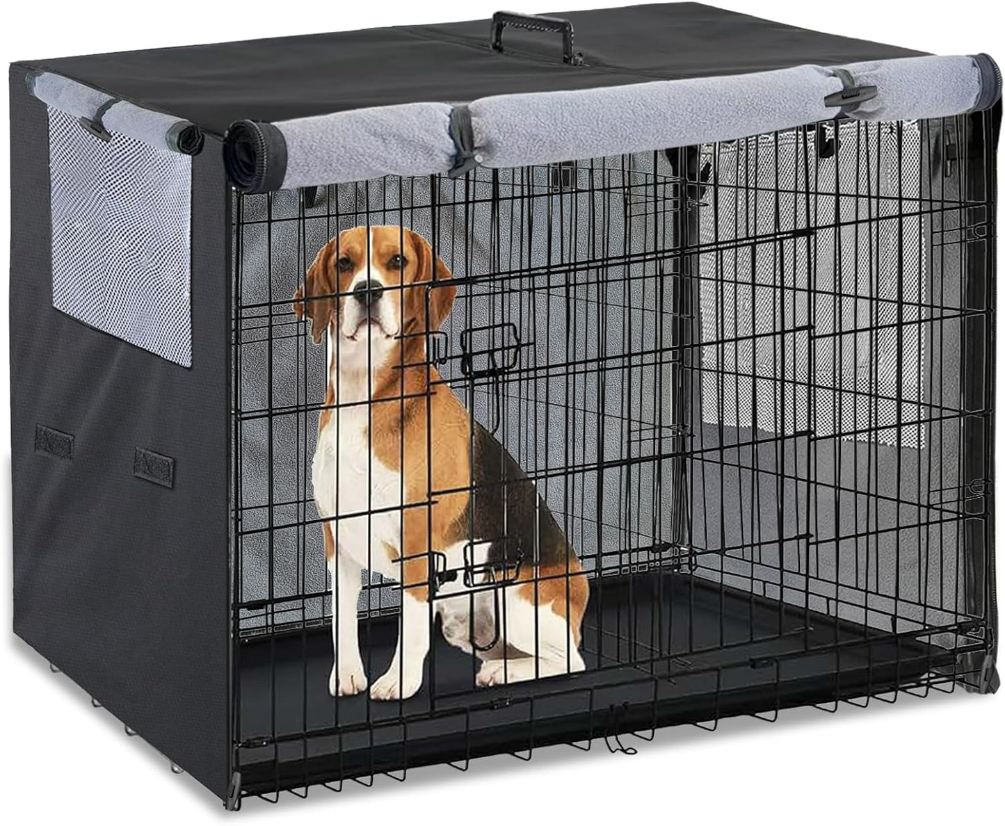 Dog Crate Covers 36 Inch with Anti-Freezing Felt for Winter