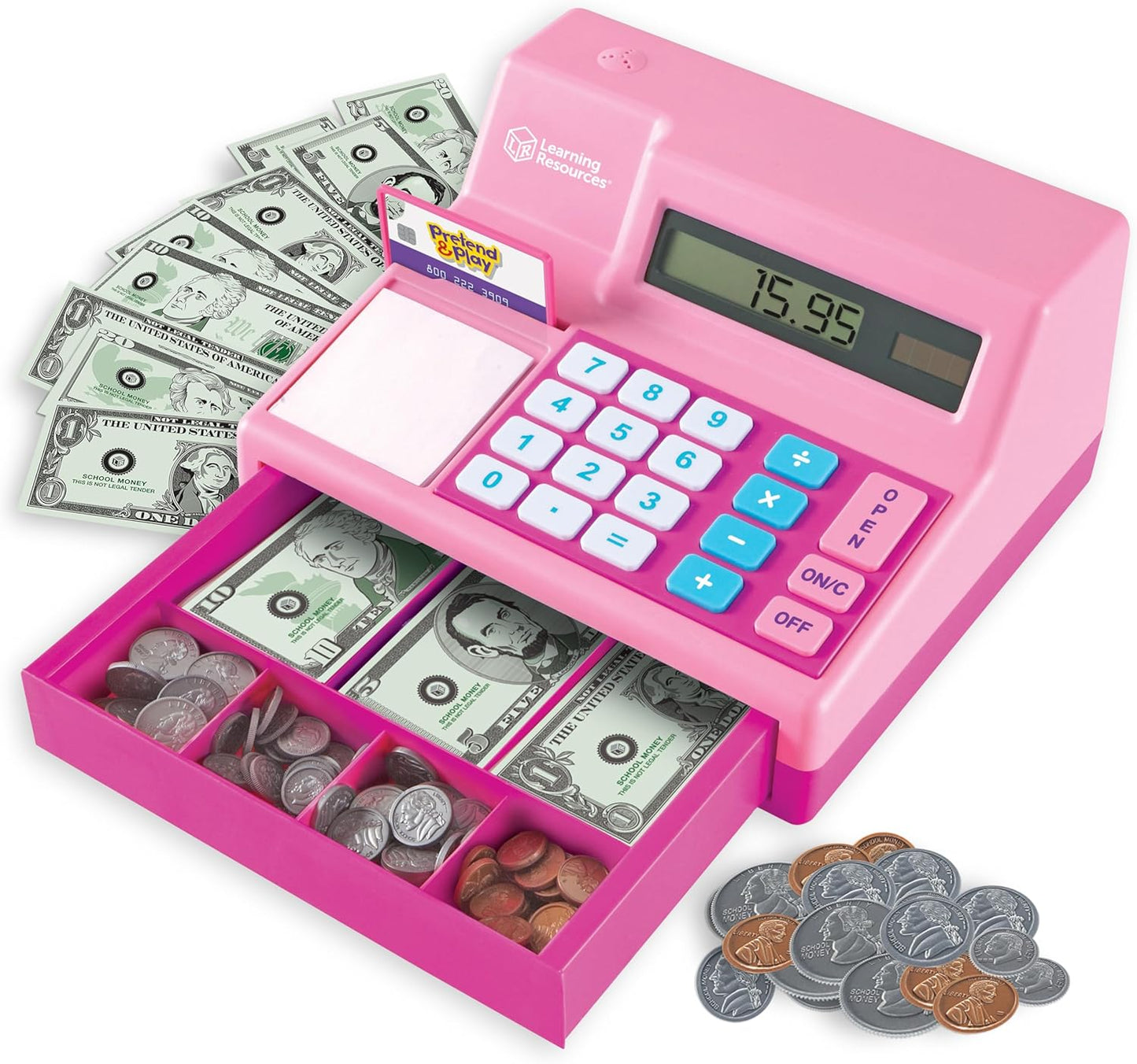 Learning Resources Pretend & Play Calculator Cash Register Fun
