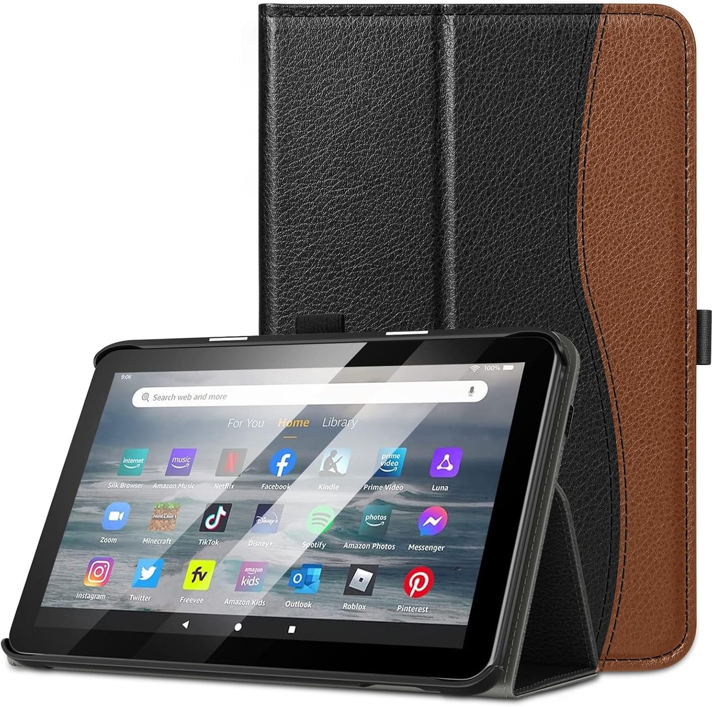 DTTO Fire 7 Tablet Case 12th Gen - Premium Vegan Leather Cover