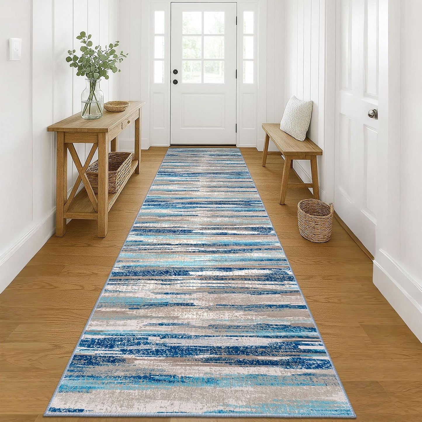 Modern Abstract Runner Rug 3x12 for Stylish Home Decor