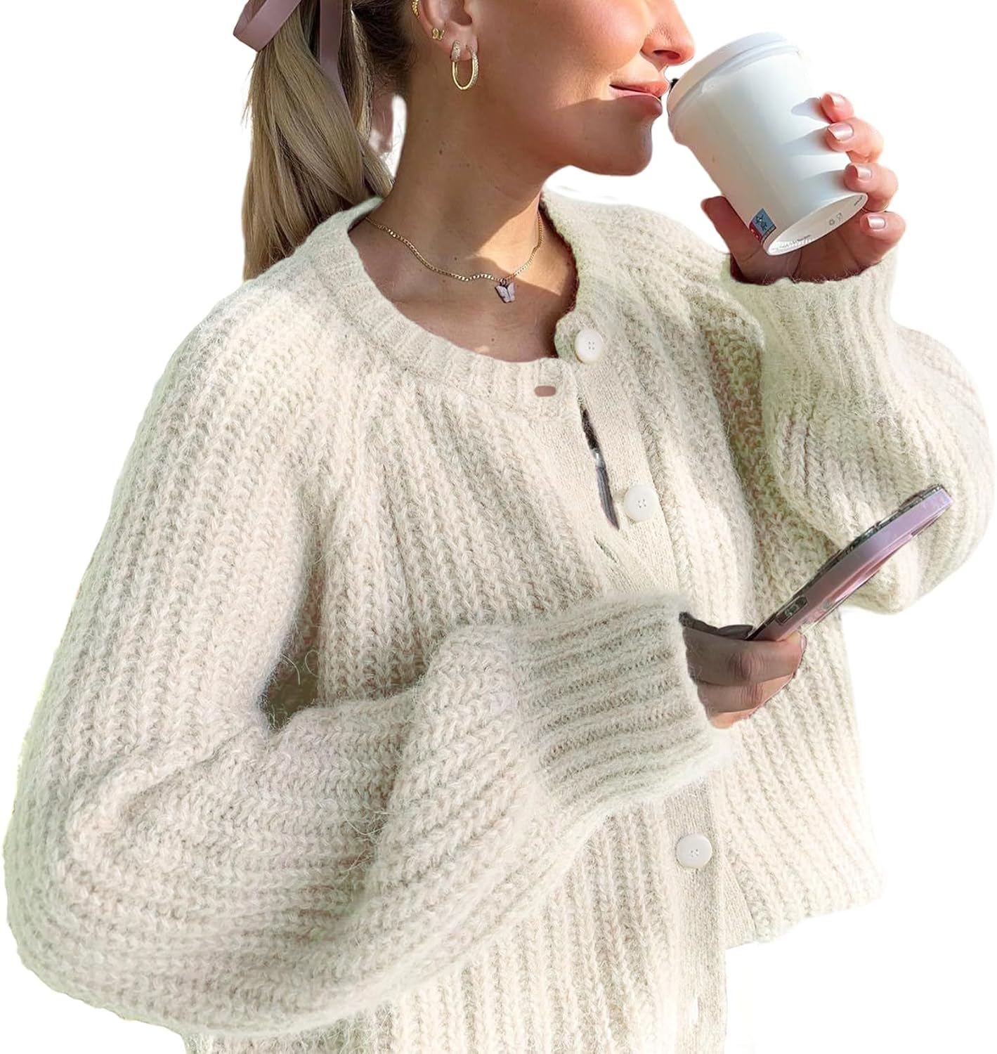 Wyeysyt Womens Cardigan Sweater for Cozy Fall Fashion