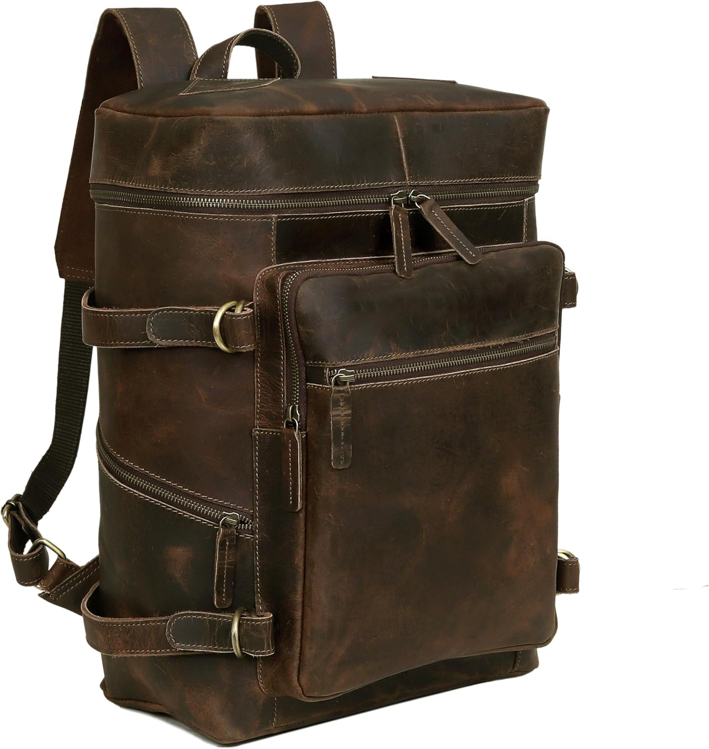 Genuine Leather Backpack for Men and Women - Vintage Style