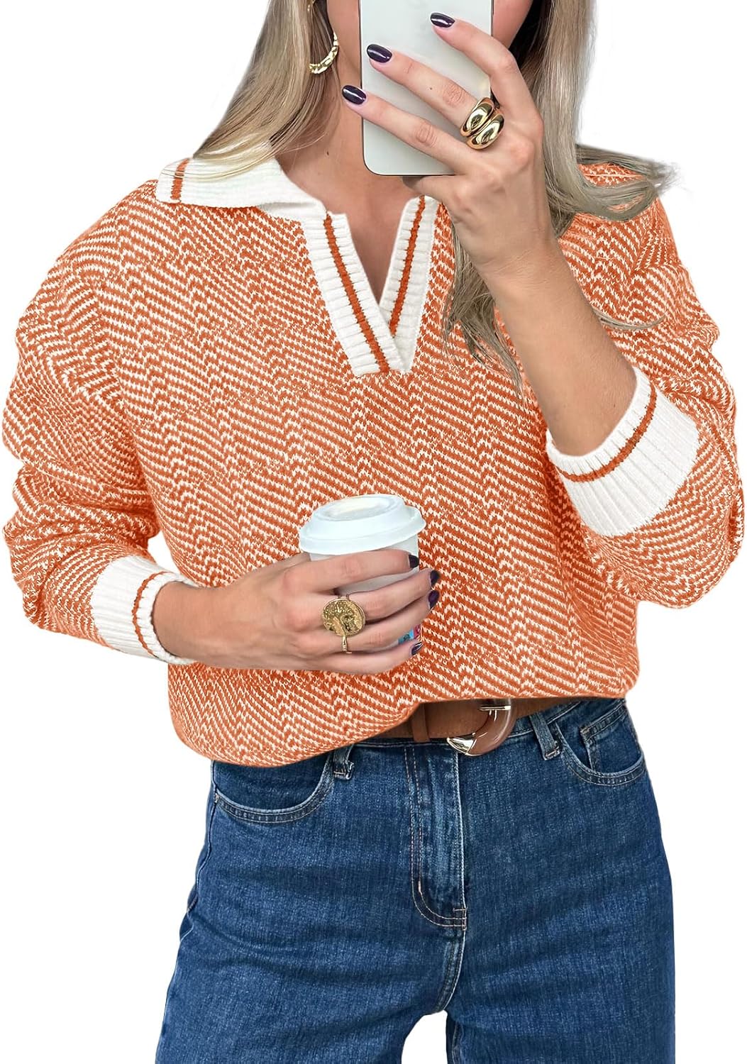 Saodimallsu Womens Fall Sweaters Tops for Cozy Style