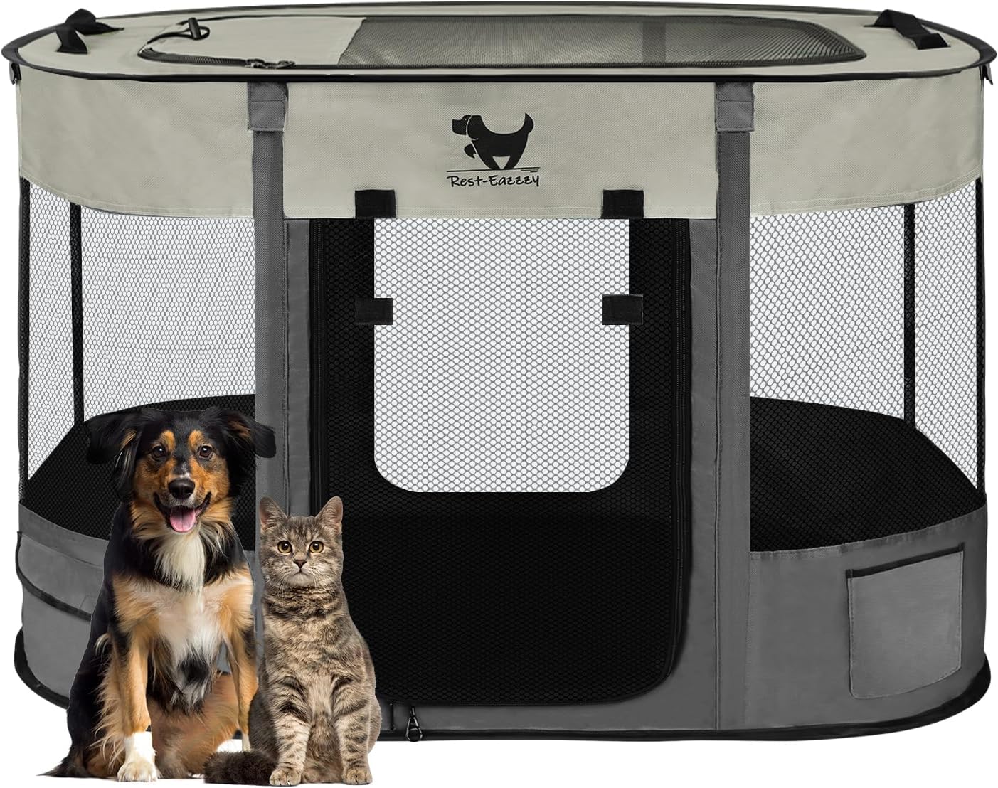 Rest-Eazzzy Dog Playpen: Portable Pet Playpen for Medium Dogs