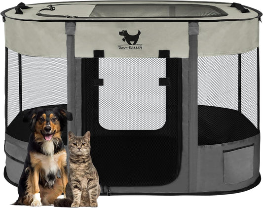 Rest-Eazzzy Dog Playpen: Portable Pet Playpen for Medium Dogs