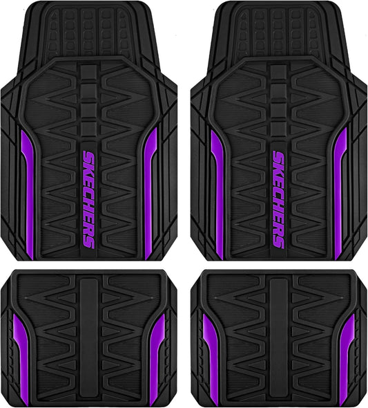 Skechers Heavy Duty Rubber Car Floor Mats for All Weather Use