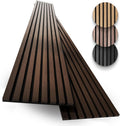 2-Pack Acoustic Wood Slat Panels for Soundproofing Decor