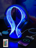 RGB Headphone Stand with USB and Type-C Ports for Gamers