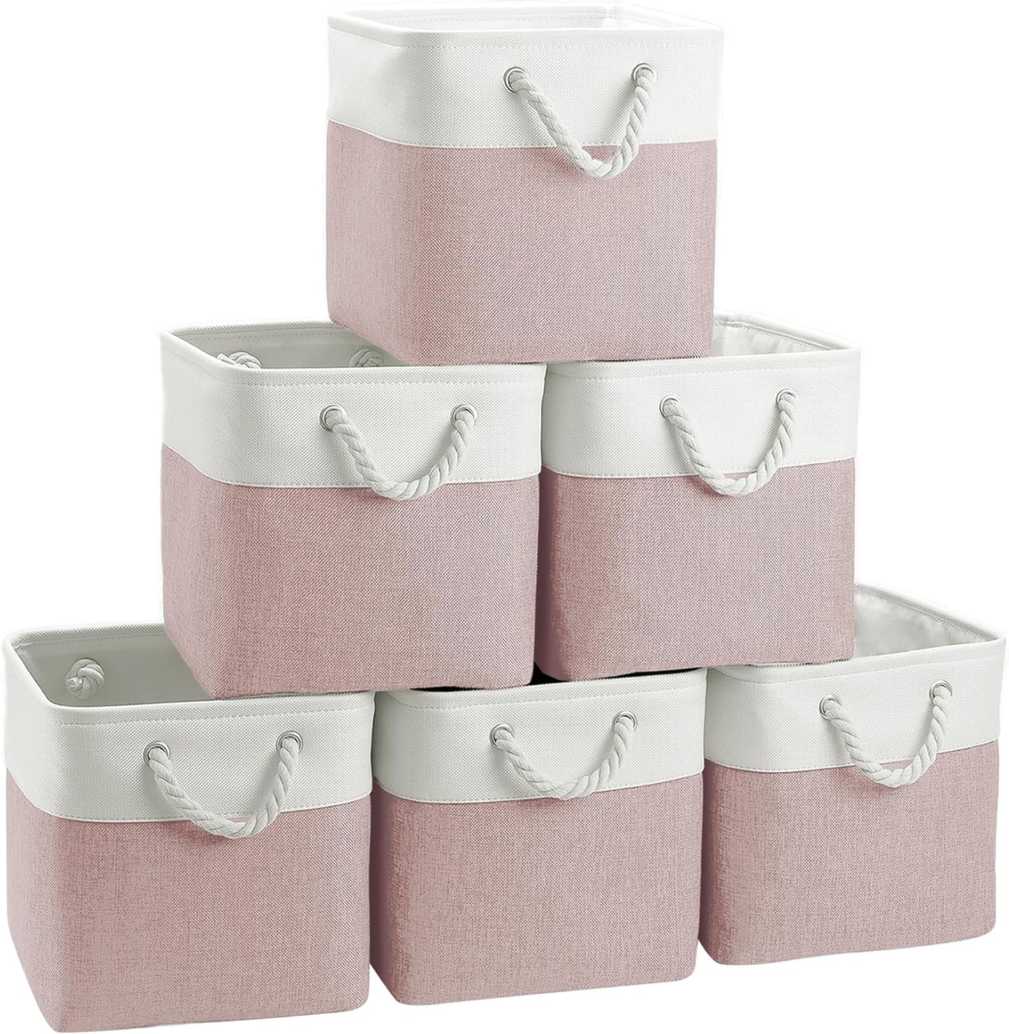 Cube Storage Bins 6 Pack 11x11 inch for Closet and Toys