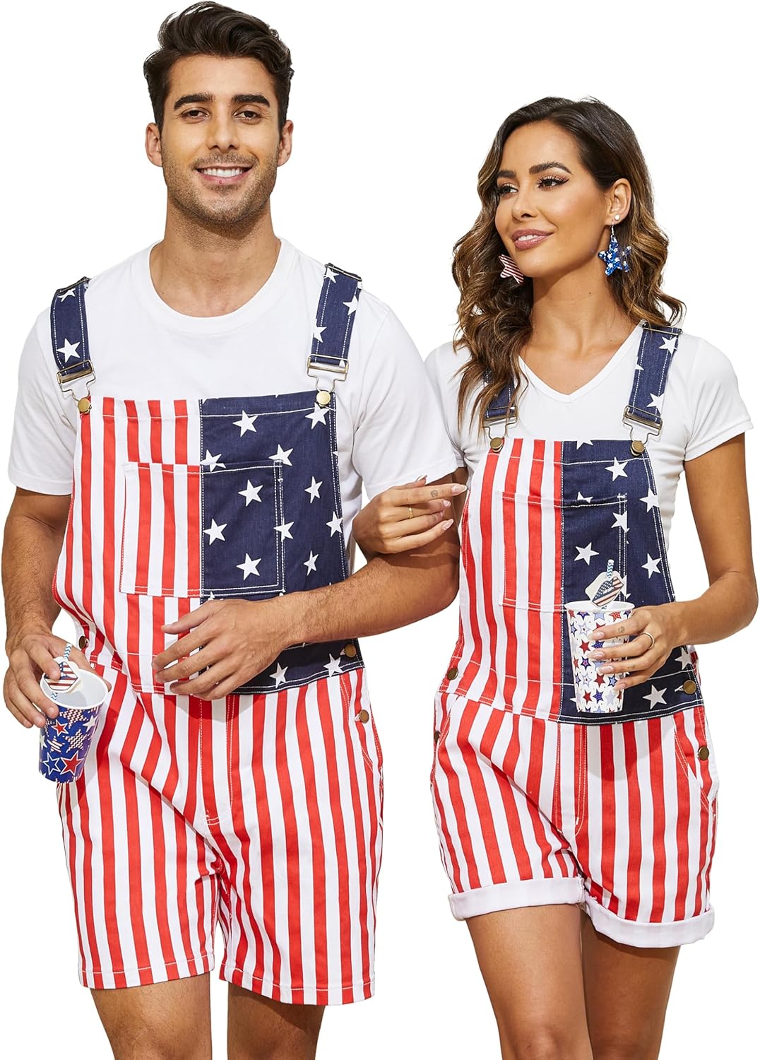Patriotic Festival Overalls for Men - Stylish Jumpsuits & Shorts