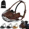 Pitbull Metal Cage Muzzle for Large Dogs - Reflective Secure Fit