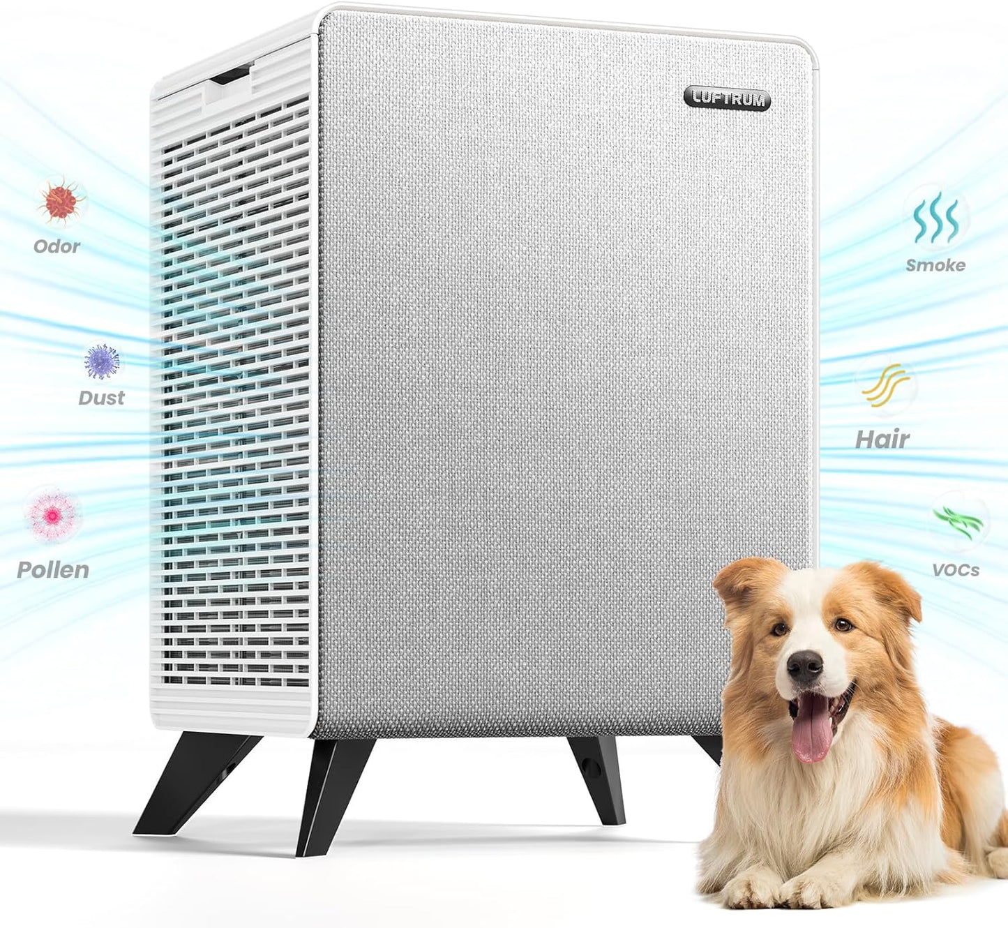 LUFTRUM: 3-Stage HEPA Air Purifier, 99% Smoke Allergies Odor