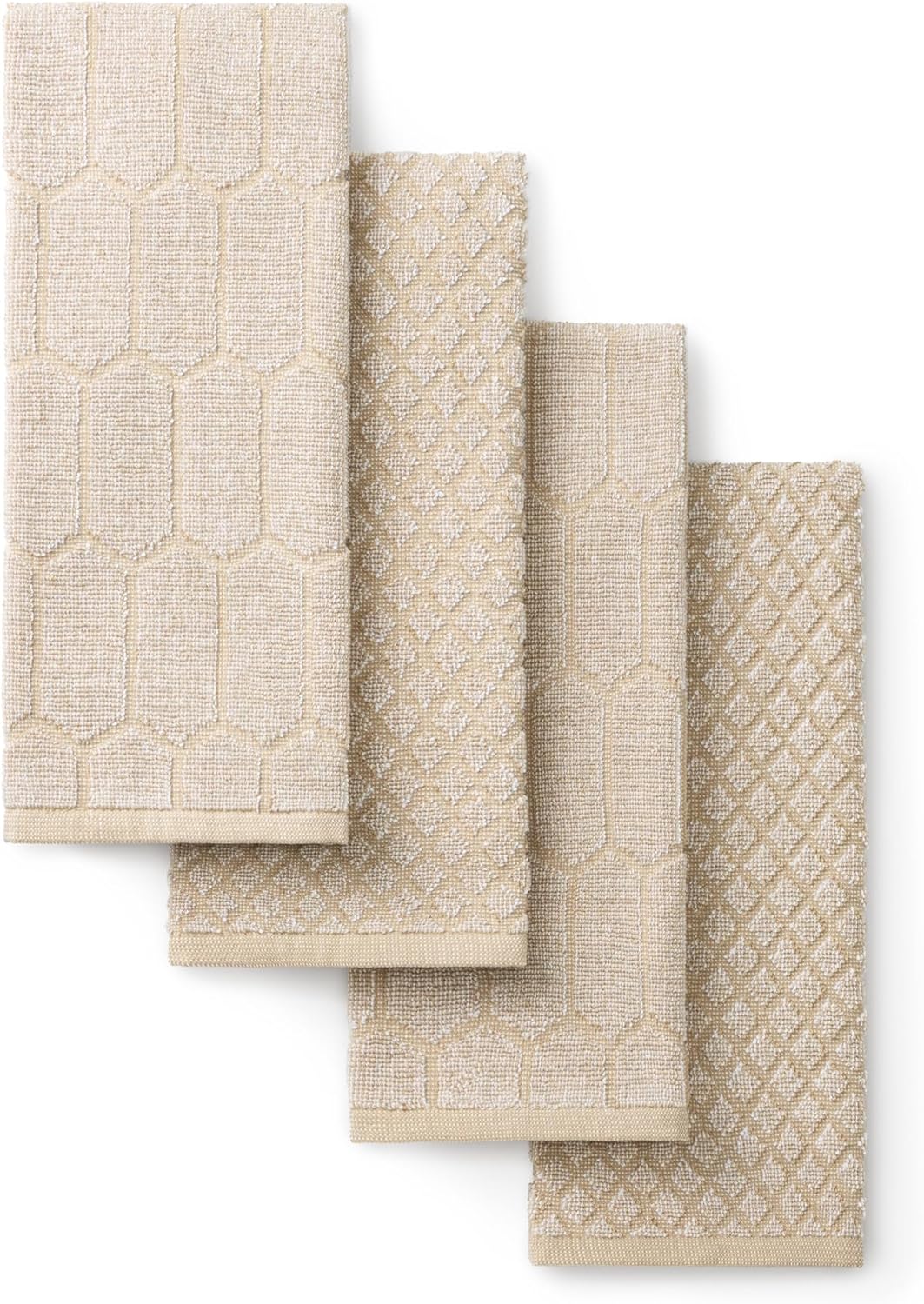 Martha Stewart Honeycomb Chambray Textured Kitchen Towels Set