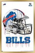 Trends International Buffalo Bills Drip Helmet 20 Framed Poster - Gold