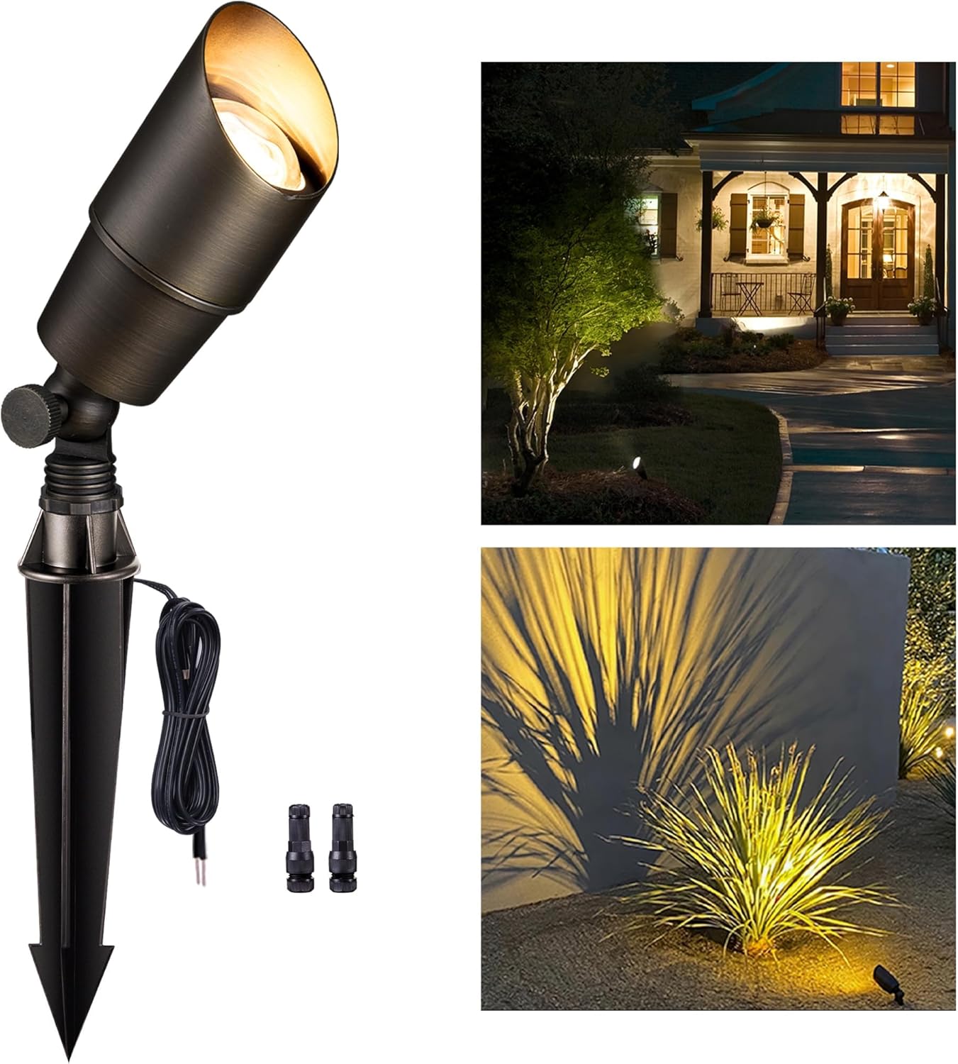Landscape Spotlights Low Voltage - Brass Outdoor Uplight LED