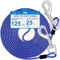 Heavy Duty 25ft Dog Tie Out Cable - Perfect for Large Dogs!