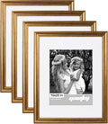16x20 Gold Picture Frame Matted to 11x14 Set of 4 - Rustic Gallery