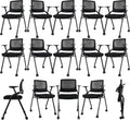 20 Pack Foldable Office Chairs with Wheels and Mesh Back - Stackable