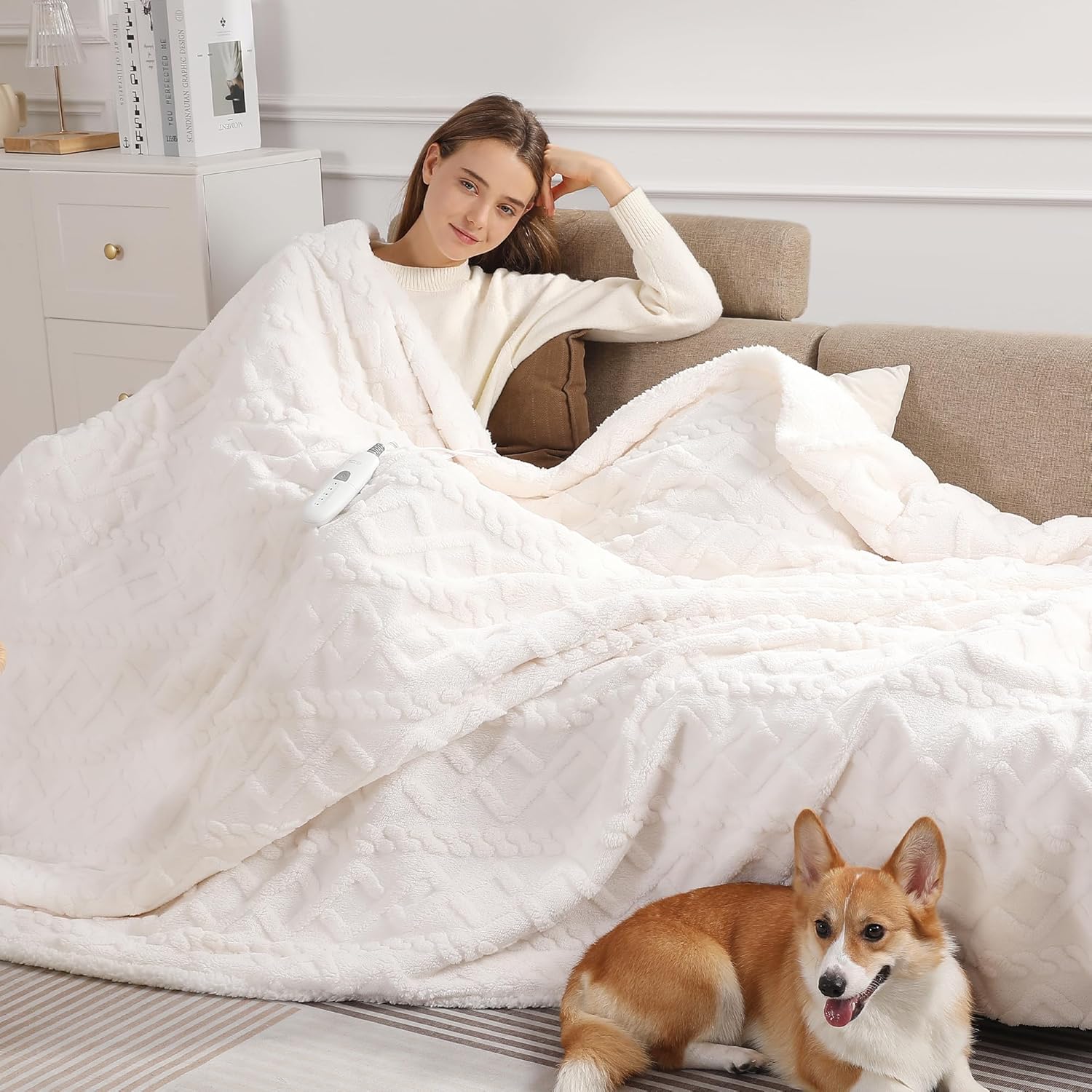 Electric Blanket Twin Heated Blanket with 5 Heating Levels