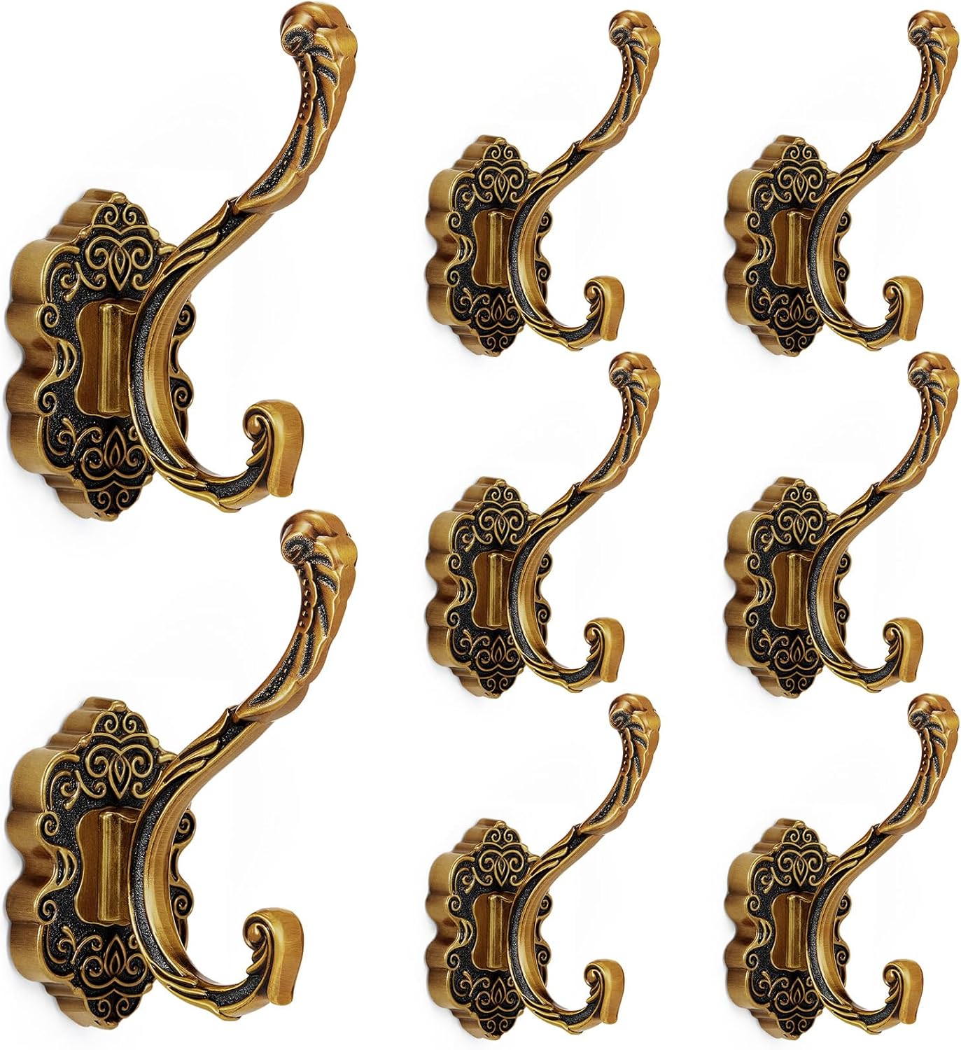 Zonon Vintage Coat Hooks Set of 8 for Stylish Organization