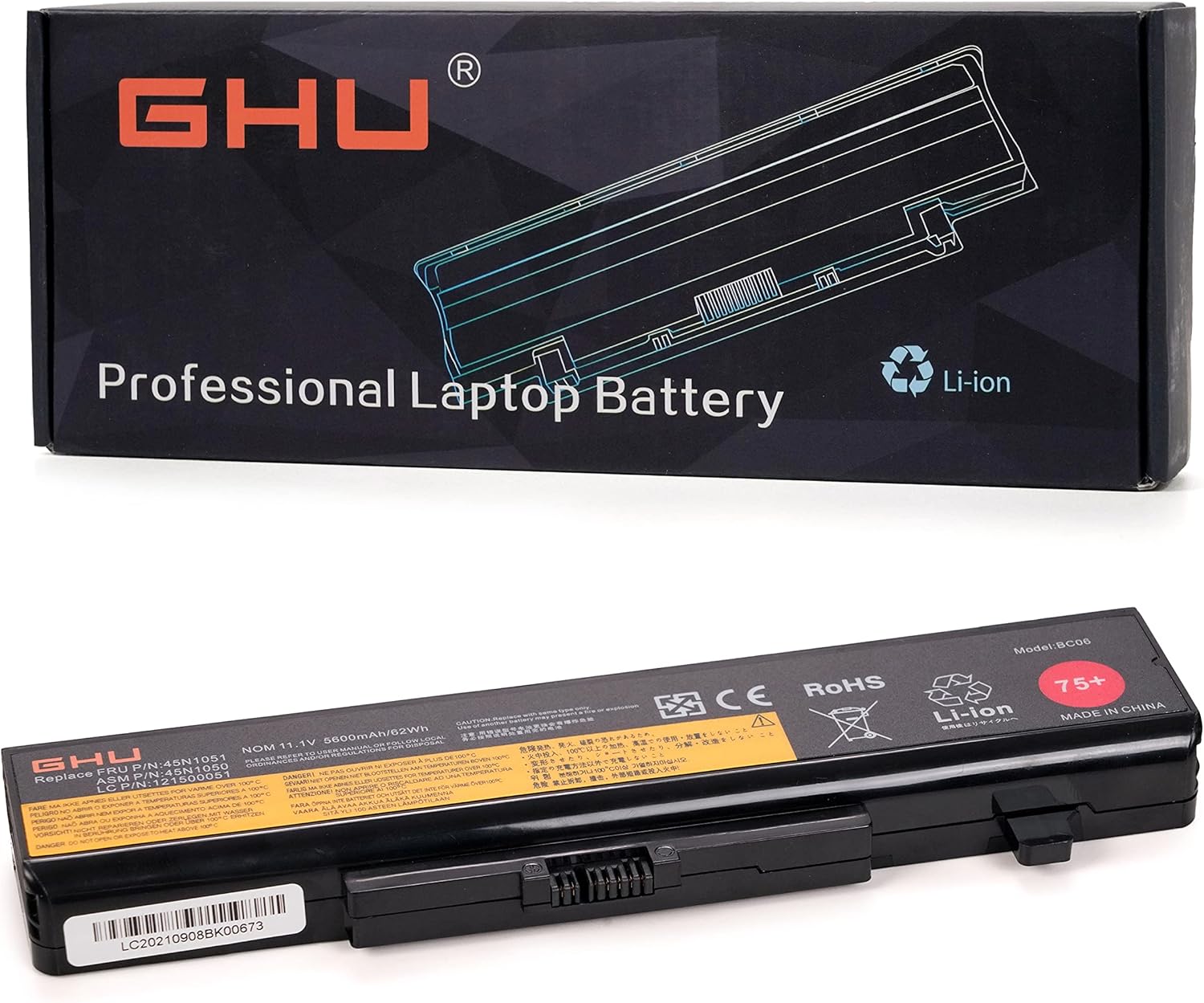 GHU New Battery 58 WH for Thinkpad G580 Y580 G480 G485 G585