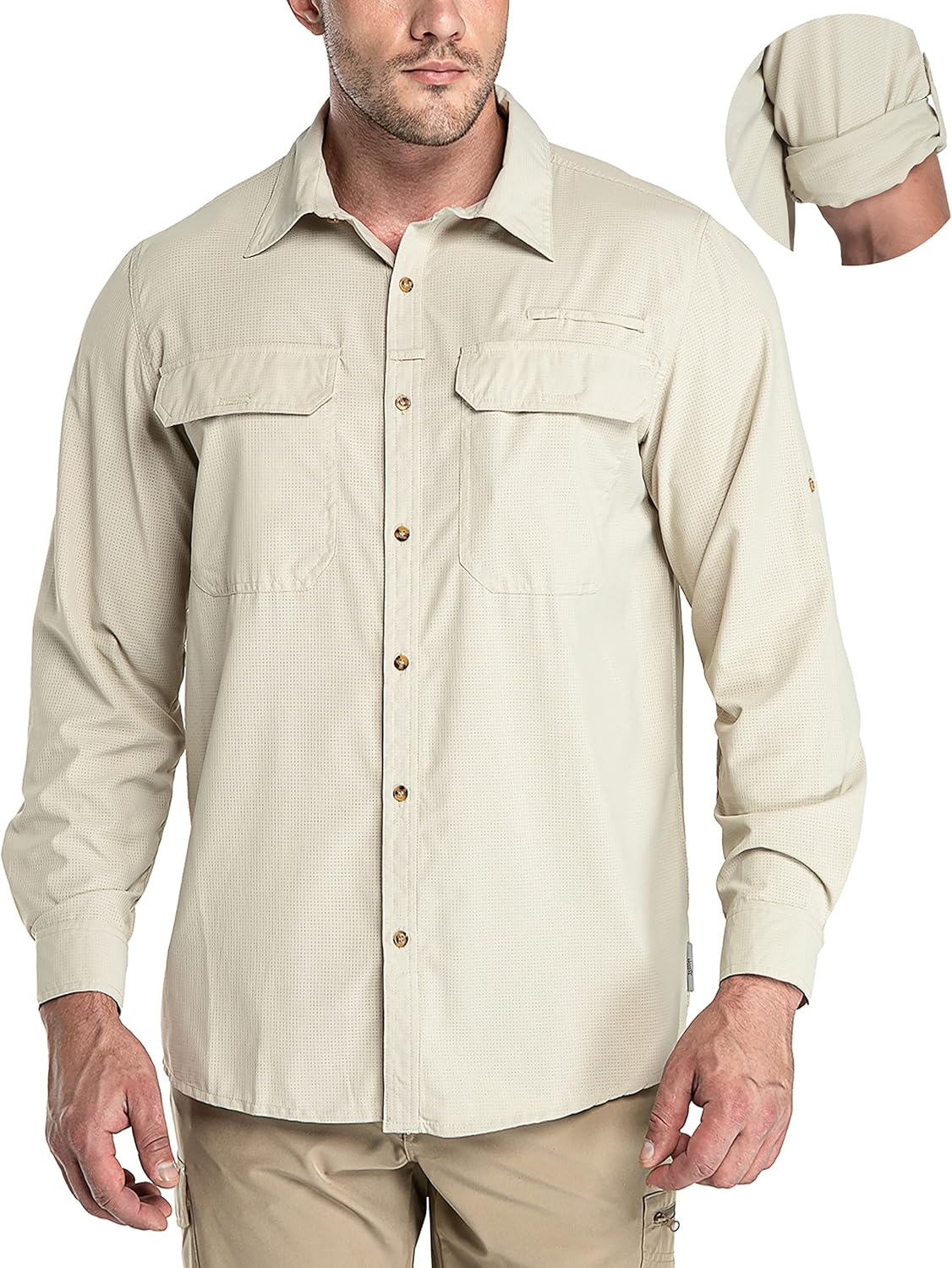 33,000ft Men's Long Sleeve Sun Protection Shirt for Outdoor Fun