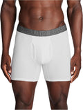 Under Armour mens 3-pack Performance Cotton Boxer Briefs 6in Inseam