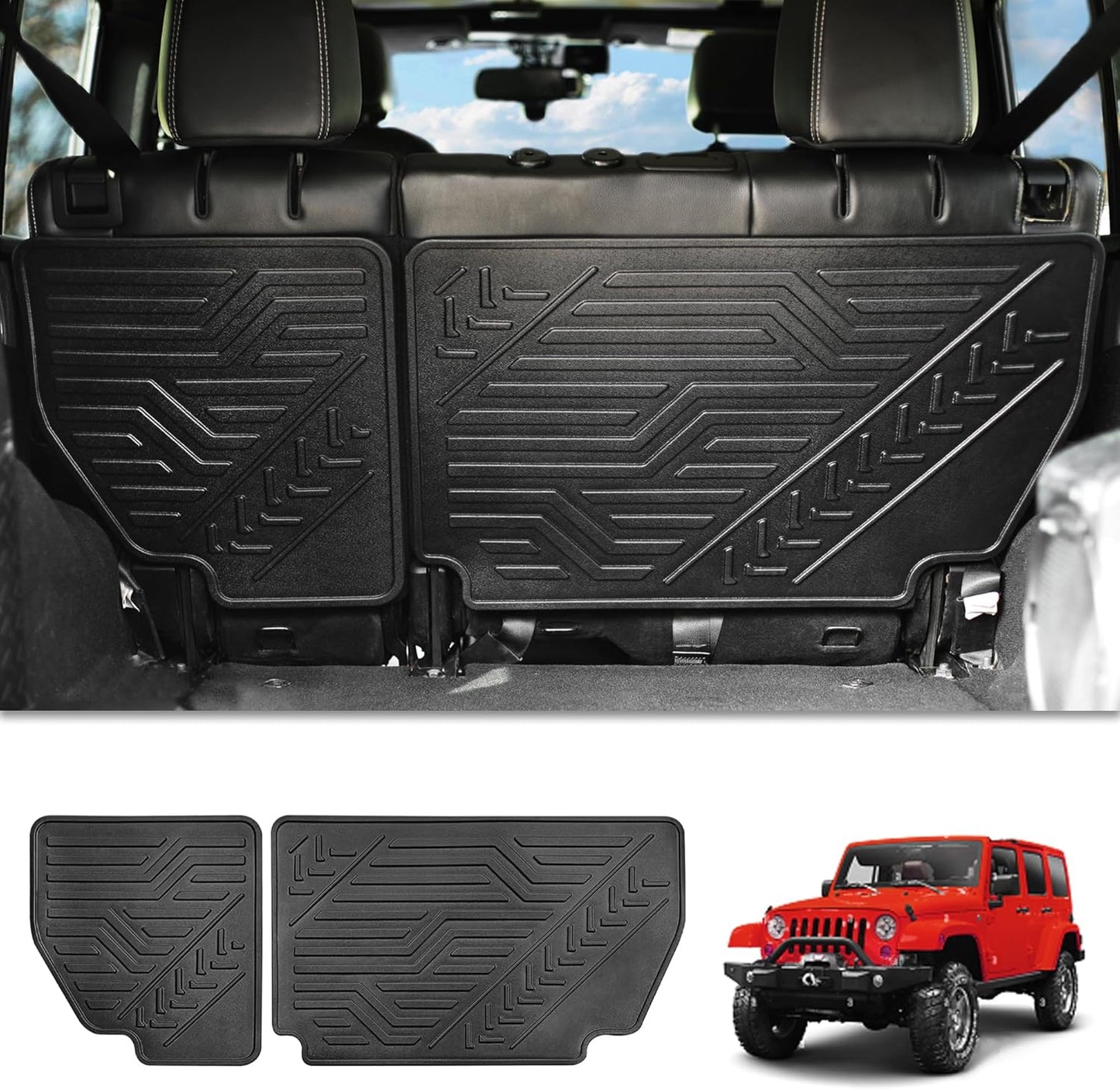 REAR SEAT BACK COVER PROTECTORS FOR 2011-2018 JEEP WRANGLER