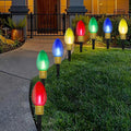 Jumbo C9 Christmas Pathway Lights for Outdoor Holiday Decor