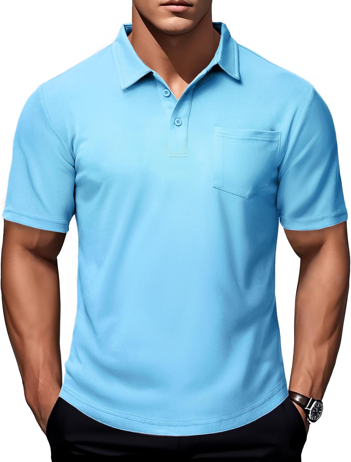 MAGCOMSEN Men's Quick Dry Polo Shirt for Summer Activities