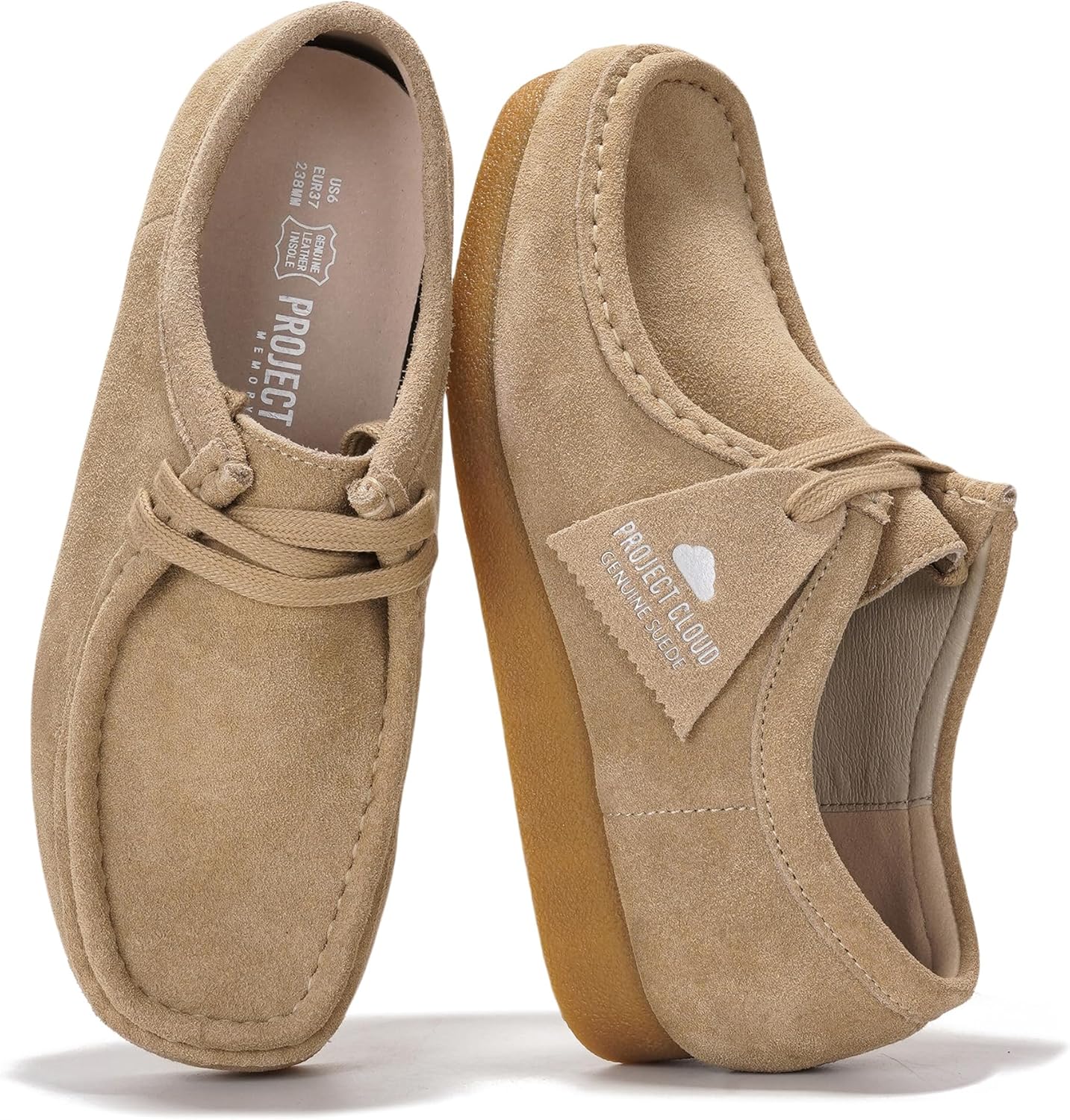 Project Cloud Genuine Leather Womens Shoes with Memory Foam Comfort