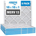 Aerostar 16x16x1 MERV 13 Pleated Air Filters - 6 Pack