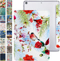 iPad PRO 12.9 1st Gen Trifold Clear Back Case - Birds & Flowers