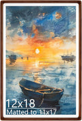 12x18 Picture Frame in Natural Walnut Wood for Elegant Display