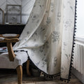 Boho Curtains 84 in Length 2 Panels Semi Sheer Farmhouse Drapes