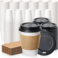 Fit Meal Prep 12 oz Disposable Coffee Cups with Lids - Leak-Proof