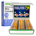 WAGO 221 Series 78pc Compact Splicing Wire Connectors - Reusable
