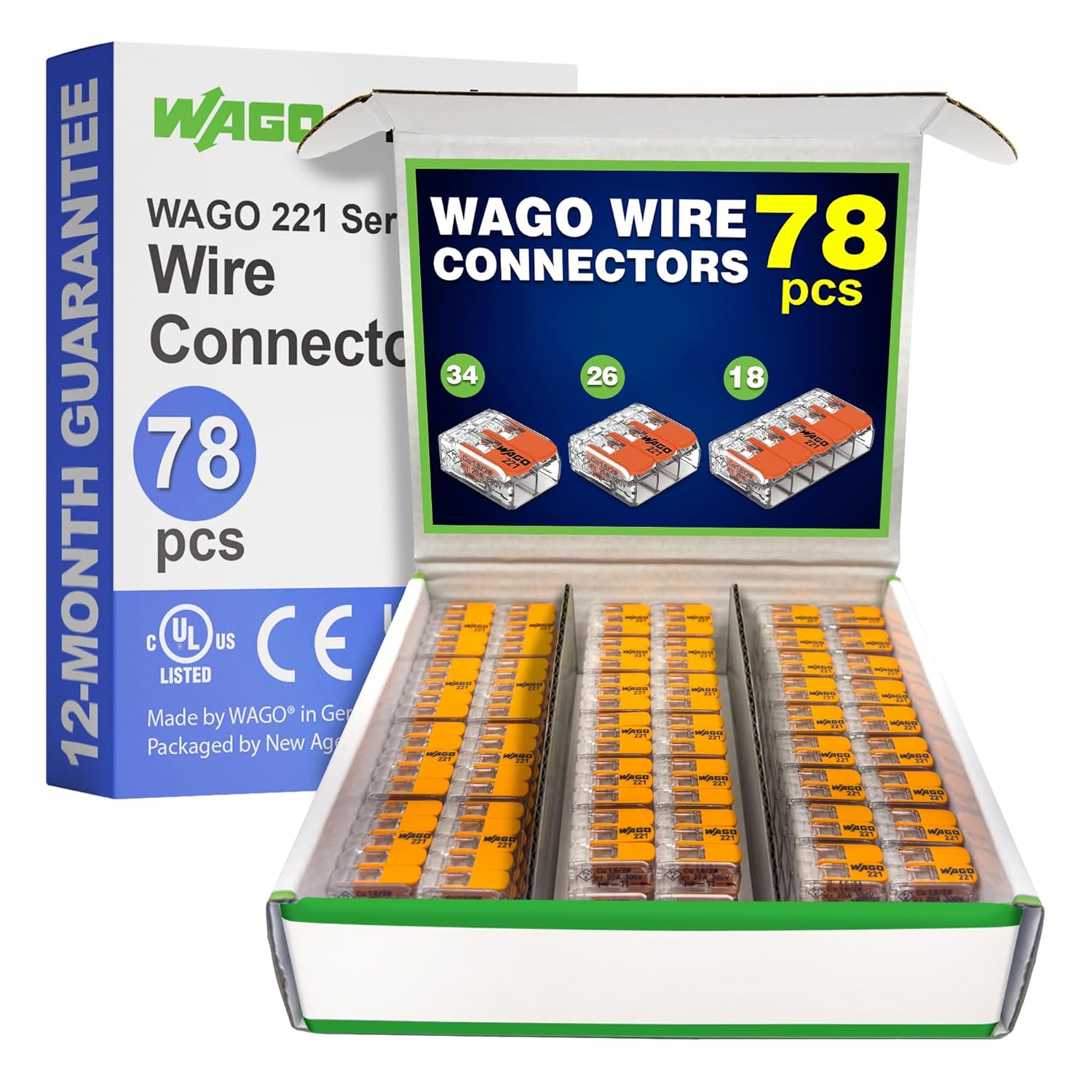 WAGO 221 Series Compact Splicing Wire Connectors for Easy Use