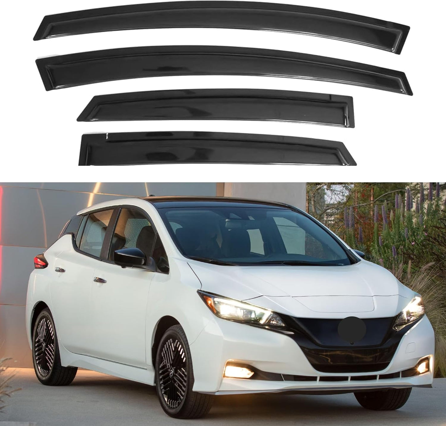 IG Window Visor for Nissan Leaf 2018-2024 - Durable Rain Guard