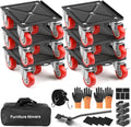 Heavy Duty Furniture Dolly 6 Pack with 5 Wheels - 4000 lb Capacity