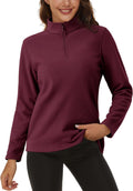 MAGCOMSEN Women's Quarter Zip Pullover Polar Fleece (Style CD23)