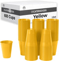 Party Solids Yellow Disposable Cups 12 Oz - 600 Pack BPA Free