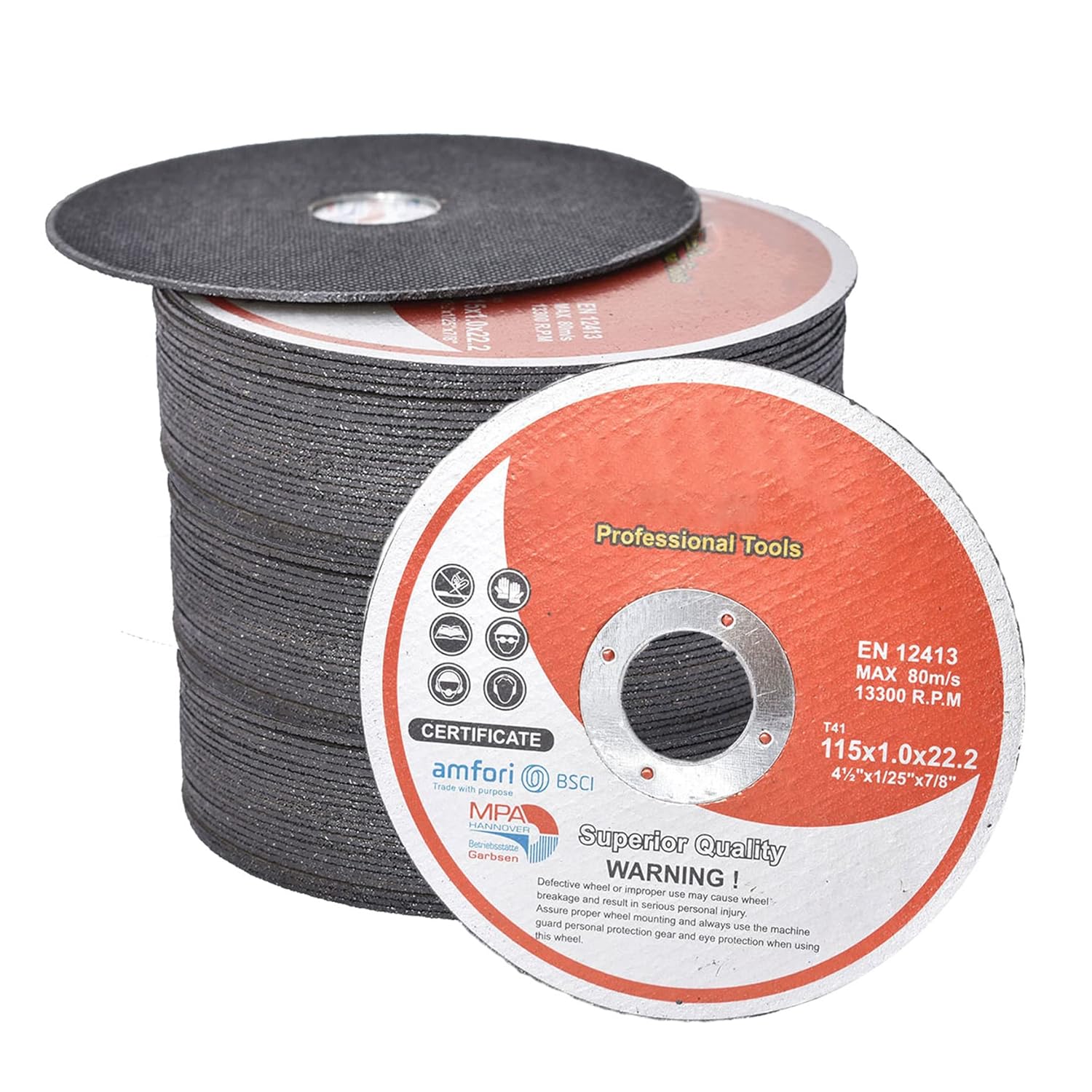 WFLNHB 100 Pack 4-1/2 Inch Cut Off Wheels for Metal Cutting