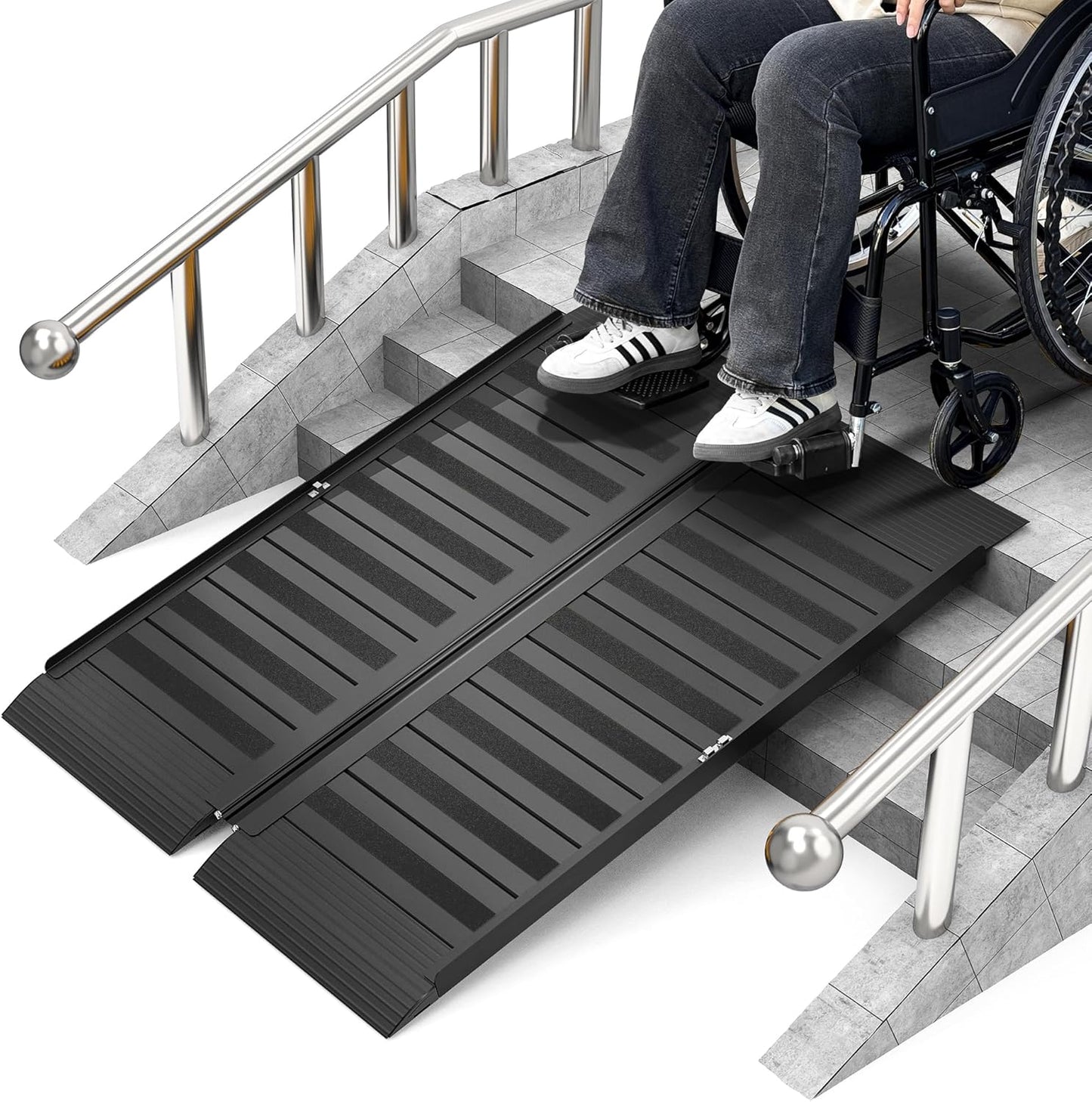 3FT Portable Wheelchair Ramp for Home and Vehicle Use